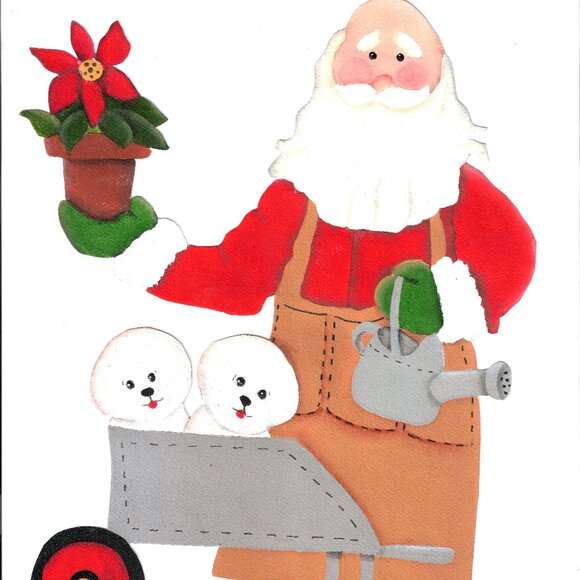 Santa and Garden of Bichons sweatshirt NWOT - Picture 2 of 2